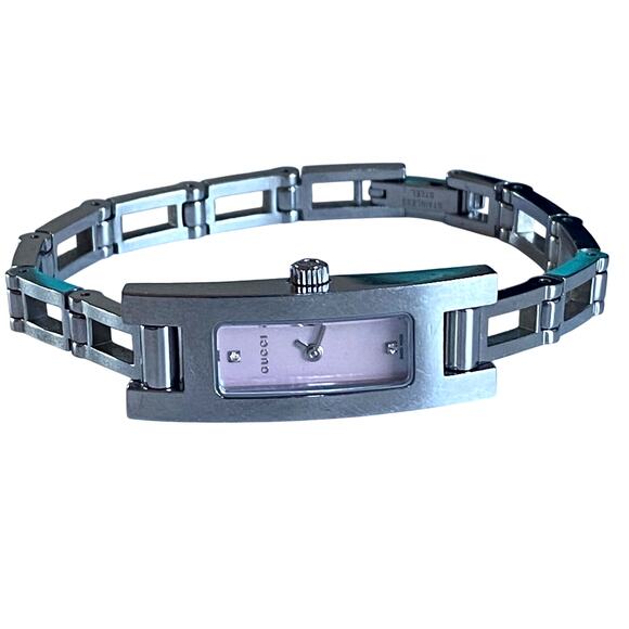 Gucci Stainless Steel Women’s Bangle Watch – Pink Dial - Picture 1 of 9